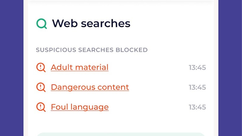 Kidslox app blocked sites