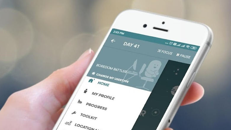Space phone addiction app