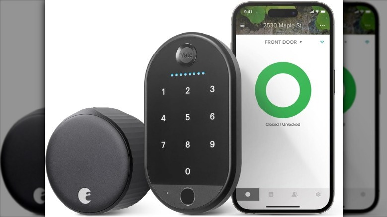 Yale August WiFi Smart Lock AUG-SL05-K02-S01 on white background