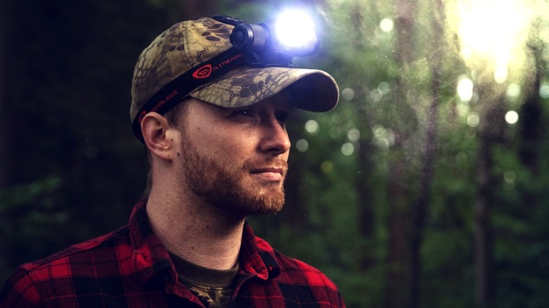 Person using Streamlight ProtTac 2.0 Headlamp flashlight