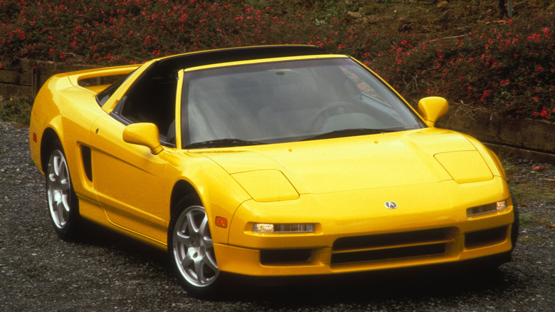 Yellow 1997 Acura NSX