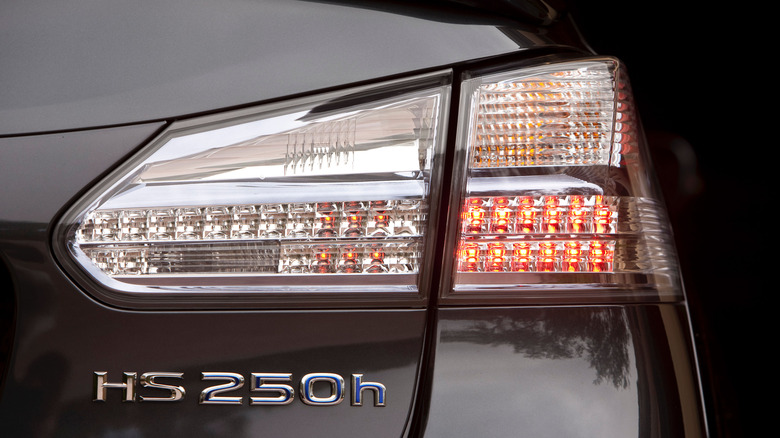 Lexus HS 250h rear badge and taillight