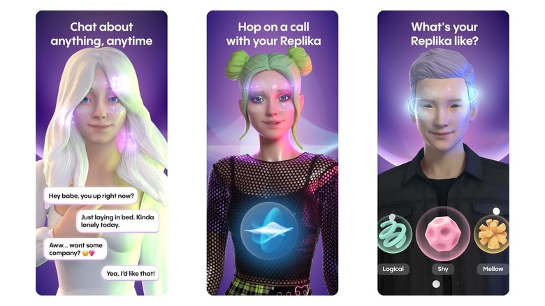 Google Play images from Replika