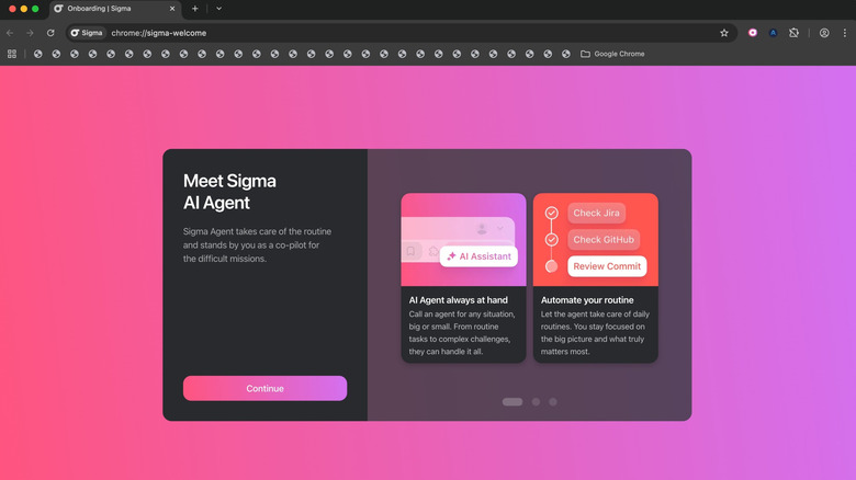 Sigma AI home screen