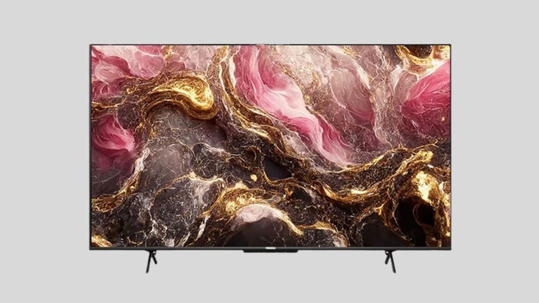 Hisense 50U6H tv on a gray background