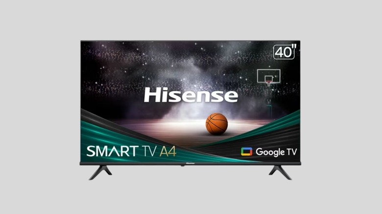 Hisense 40A4K tv on a gray background