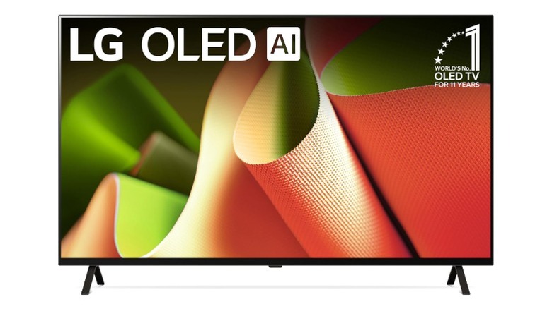 LG B4 OLED TV on a white background