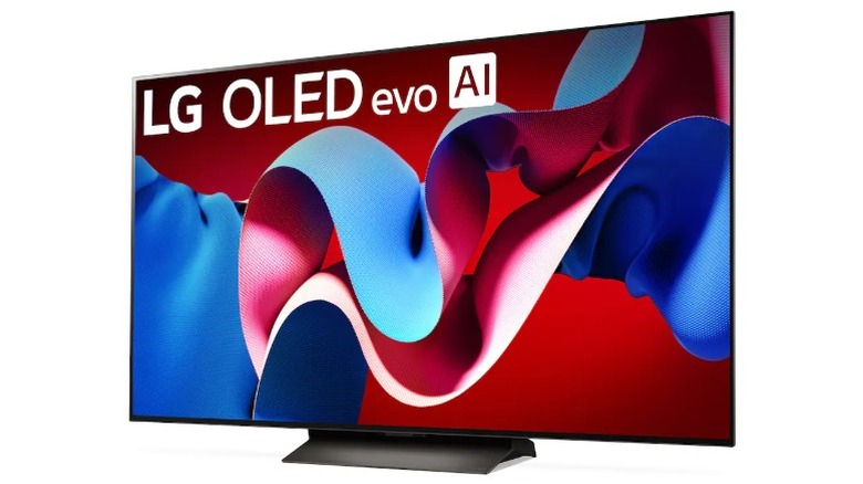 LG C4 OLED TV on a white background