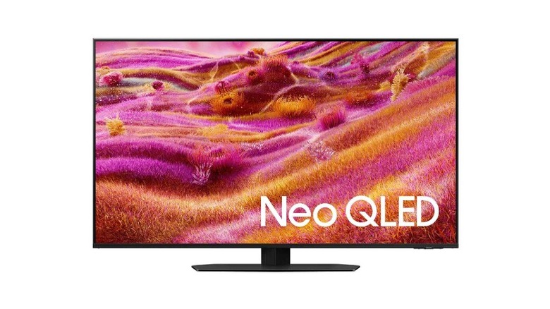 TV wallpaper showing soft pink and orange fields