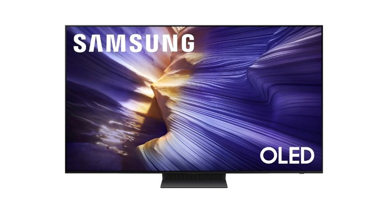 TV wallpaper showing purple and orange hills