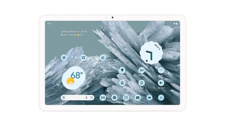 The Google Pixel tablet on a white background.