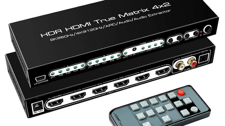 8K 4x2 Matrix front and back w remote