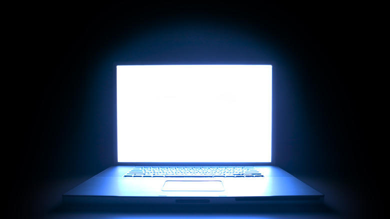 blank laptop computer screen