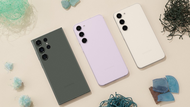 Samsung Galaxy S23 family on table