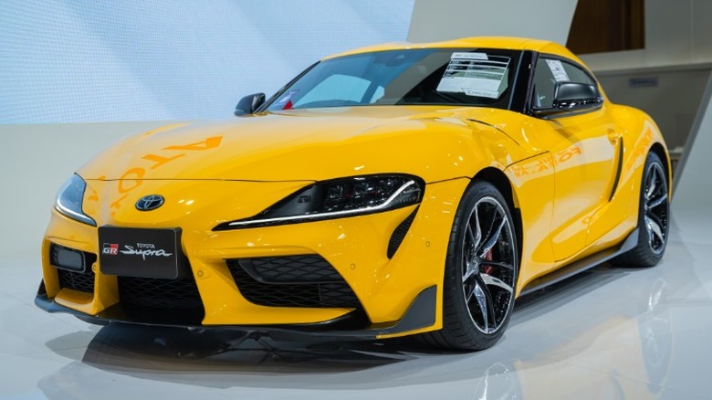Toyota GR Supra in car show