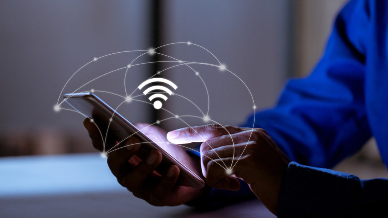 mobile device and wifi symbol