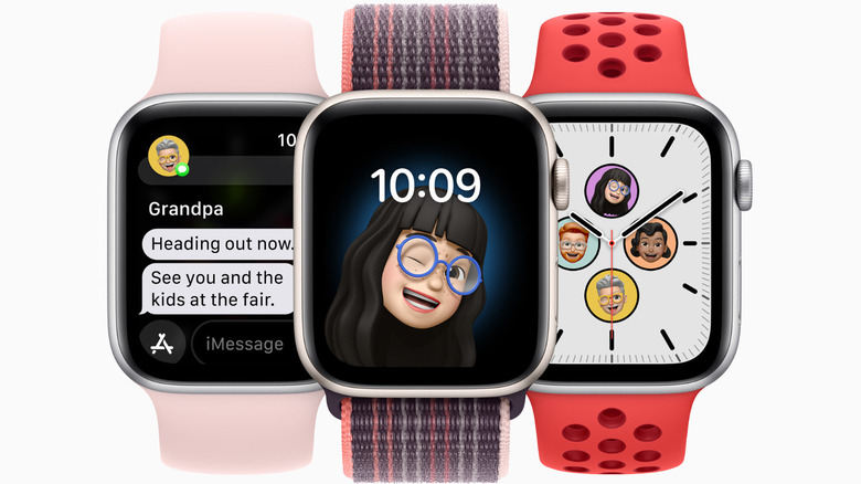 Three Apple Watch models