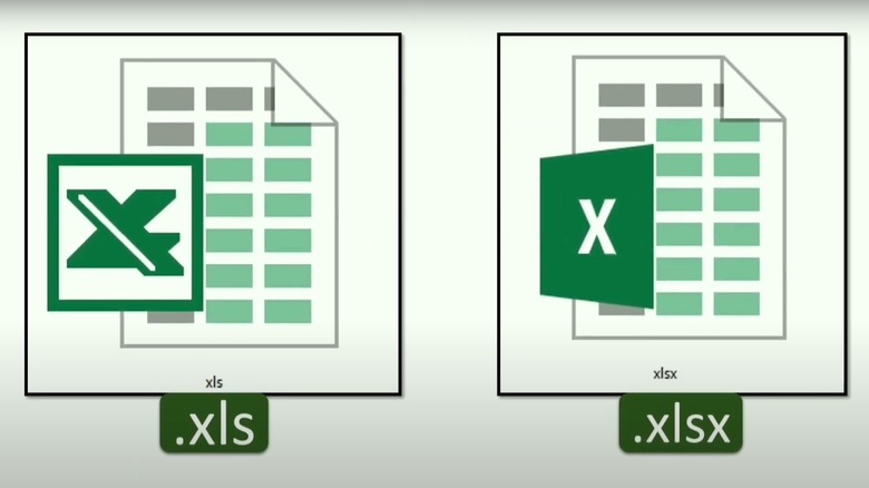 Files Formats .xls and .xlsx