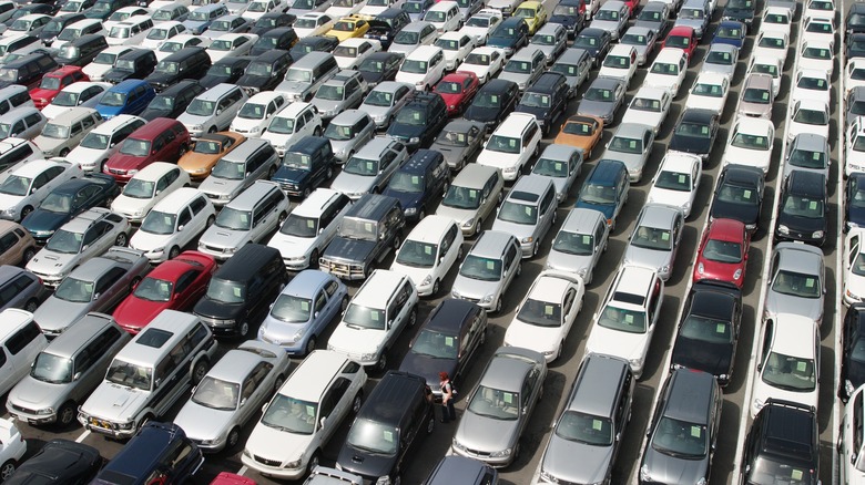 Japanese car auction lot