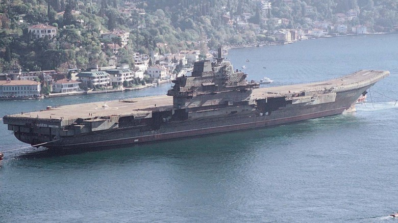 The Chinese Type 001 aircraft carrier prior to refurbishment.