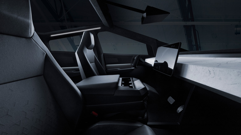 Tesla Cybertruck official interior render