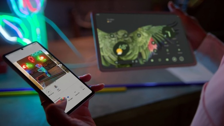 Making pasta with a pixel tablet
