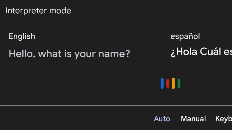 Google Assistant interpreter mode