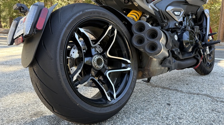 2026 Ducati XDiavel V4 rear wheel and exhaust