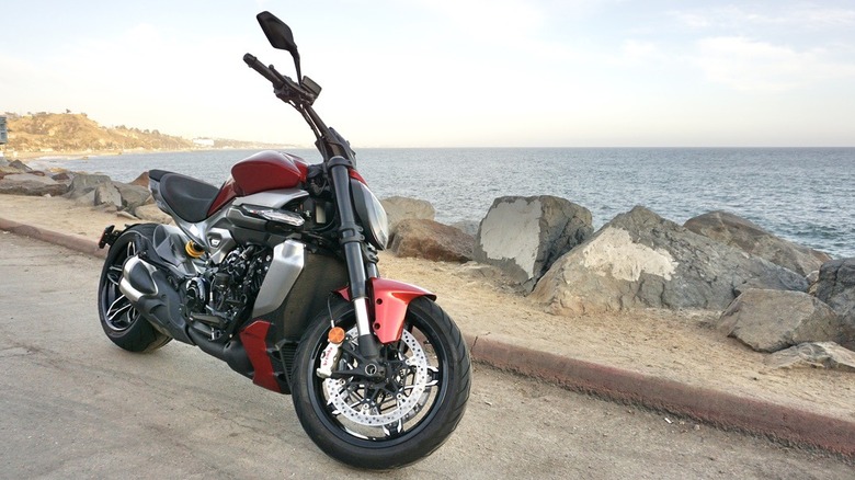2026 Ducati XDiavel V4 parked near the beach