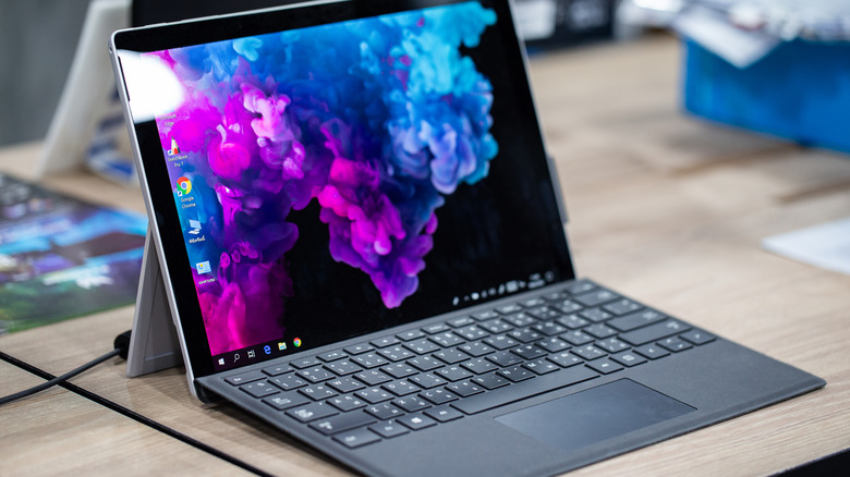 surface pro laptop closeup