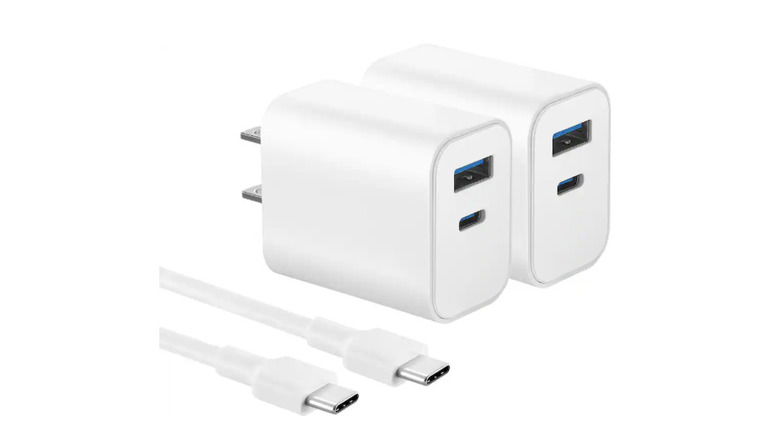 Charger with a USB-C port