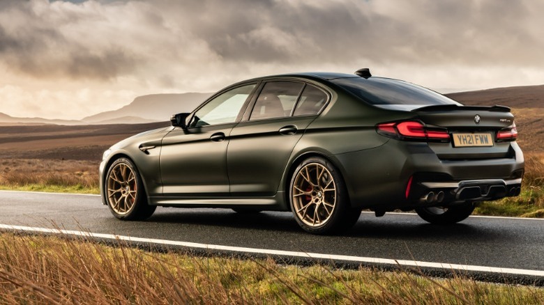 BMW M5 CS driving highway