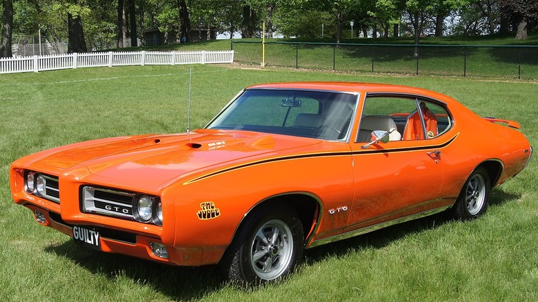 An orange 1969 GTO Judge
