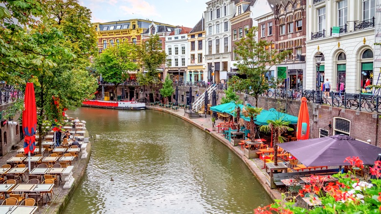 A canal in the city of Utrecht 