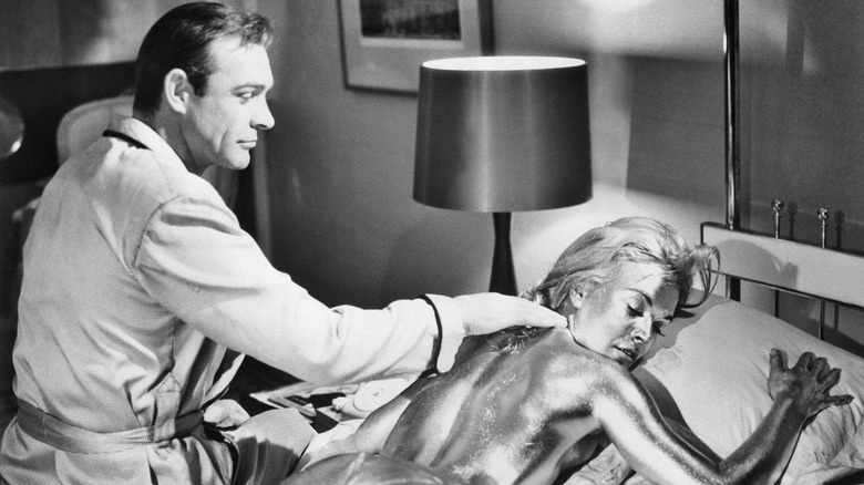 Sean Connery and Shirley Eaton in 