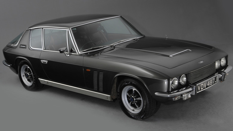 A black Jensen FF Interceptor.
