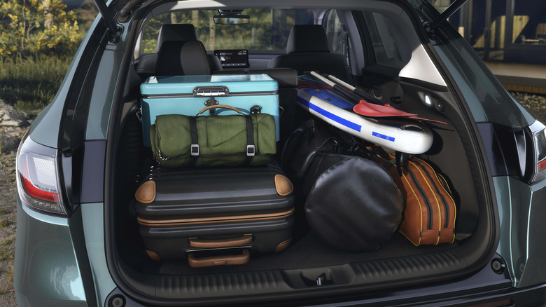View of a fully-packed Honda HR-V cargo area
