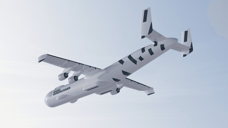 Radia WindRunner in flight from below left