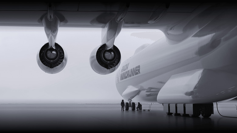 Radia WindRunner on tarmac with ground crew near front landing gear