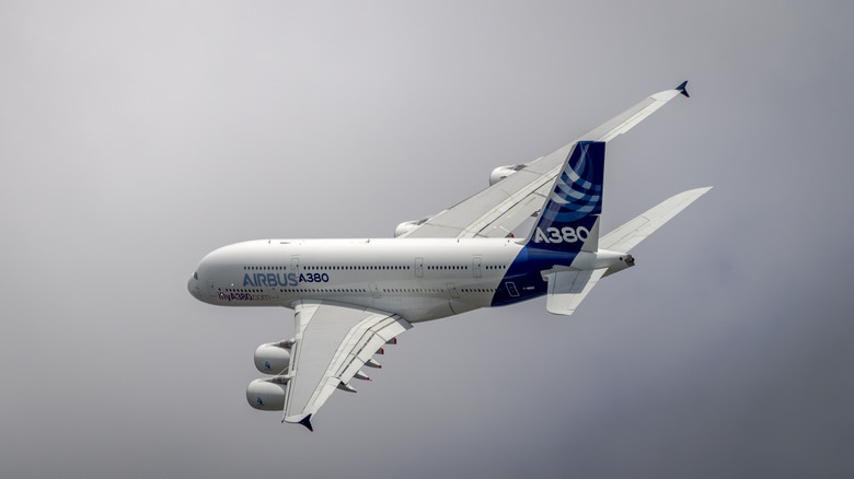 An Airbus A380 in flight