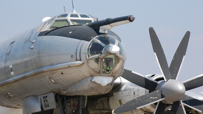 a Tu-95 on display