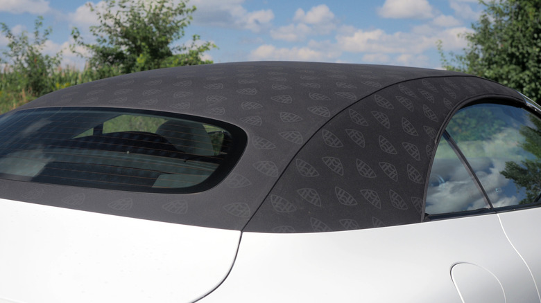 2026 Mercedes-Maybach SL 680 Monogram Series rear 3/4 view with hood up