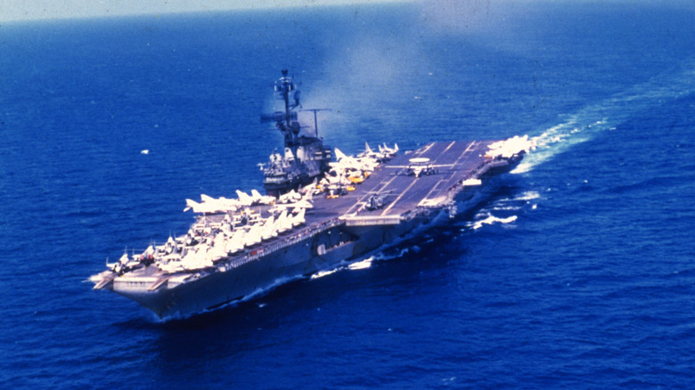 USS Coral Sea during the Vietnam War in 1968