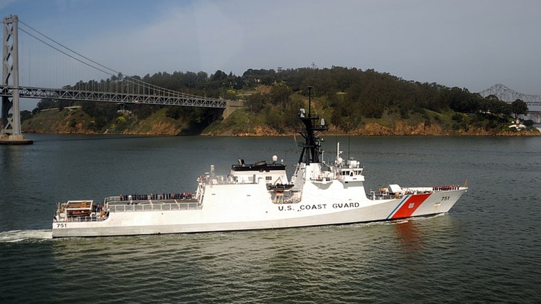 USCGC Waesche sailing in San Francisco Bay