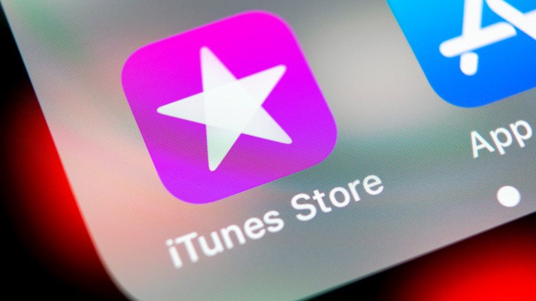 iTunes Store logo on iPhone