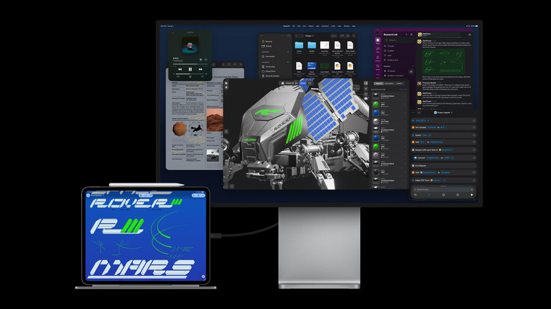 iPad Pro connected to monitor