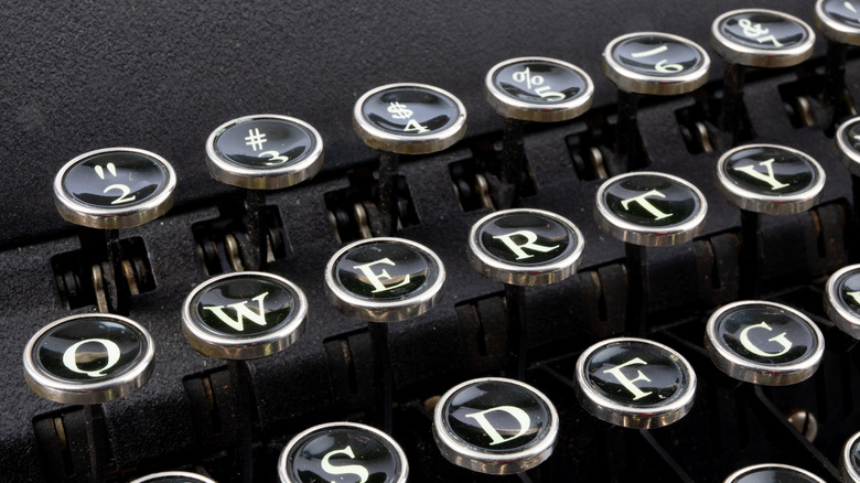 QWERTY keys on an old keyboard