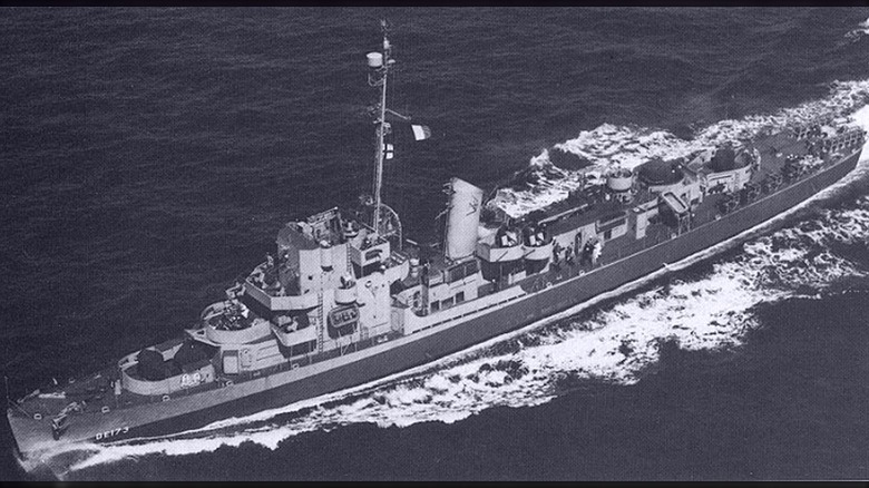 The USS Eldridge (DE-173) underway at sea