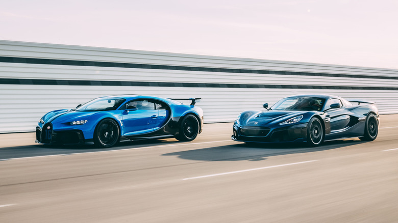 Rimac and Bugatti cars.