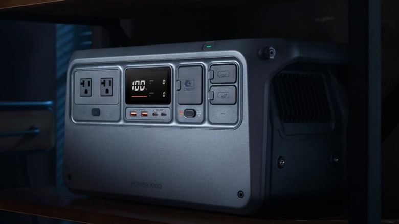 DJI portable power station in storage
